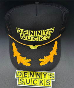 FASHIONABLE DEATH - DENNY’S SUCKS HATER KIT - TRUCKER HAT/PIN/STICKER