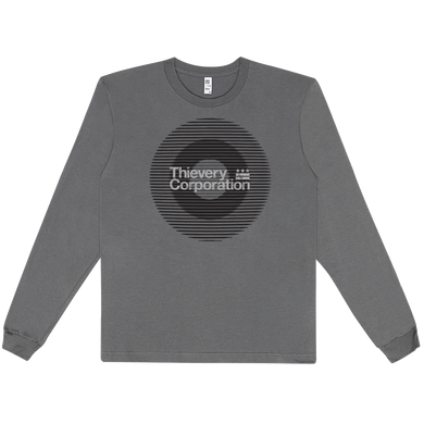 Thievery Corporation - Los Angeles Apparel 20007 Fine Jersey Long Sleeve Asphalt T-Shirt