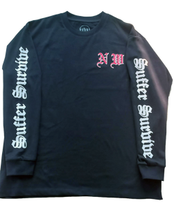 NO WARNING - SUFFER SURVIVE CUT AND SEW L/S TEE *PREORDER*