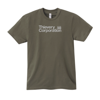 Thievery Corporation - Los Angeles Apparel 20001 Fine Jersey Unisex Crew Neck T-Shirt (Lieutenant Green)