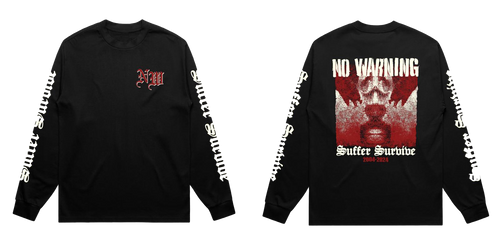 NO WARNING - SUFFER SURVIVE CUT AND SEW L/S TEE 8oz (280 gsm)