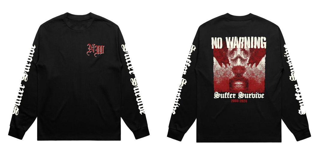 NO WARNING - SUFFER SURVIVE CUT AND SEW L/S TEE *PREORDER*