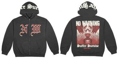 NO WARNING - SUFFER SURVIVE CUT AND SEW ZIP UP HOODIE *PREORDER*