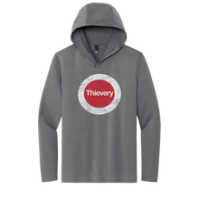 Load image into Gallery viewer, Thievery Corporation - District ® Perfect Tri ® Long Sleeve Hoodie Tee (Charcoal)