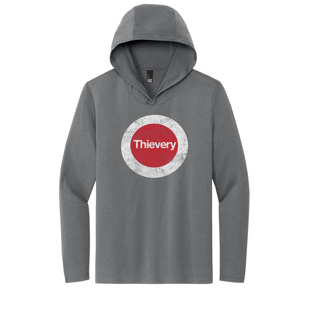 Thievery Corporation - District ® Perfect Tri ® Long Sleeve Hoodie Tee (Charcoal)