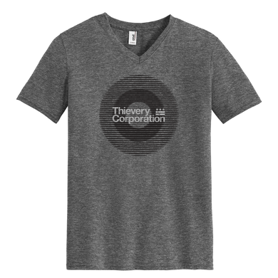 Thievery Corporation - Anvil Triblend Dark Gray V Neck Tee