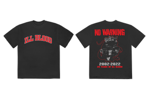 NO WARNING - ILL BLOOD 20th Anniversary S/S Gildan Hammer T