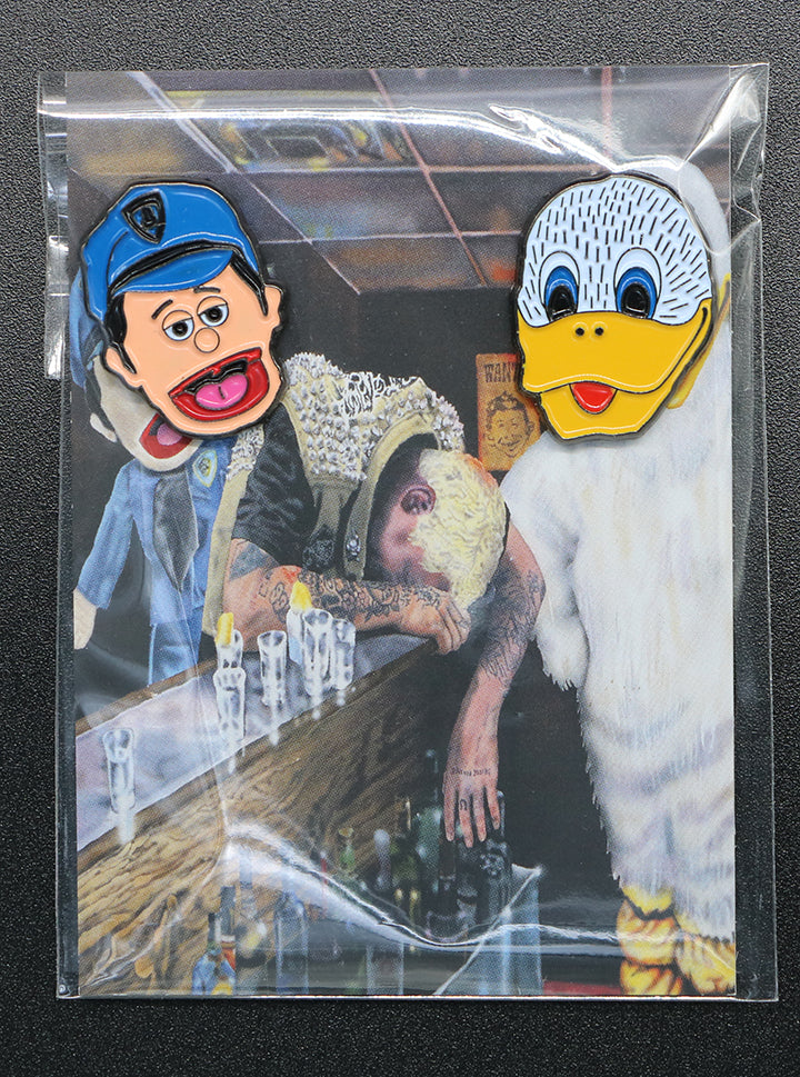 LIL UGLY MANE - VOLCANIC BIRD ENEMY & THE VOICED CONCERN PIN SET