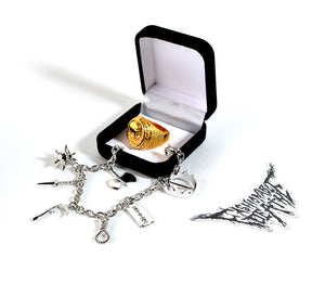 L.U.M. "Send Em 2 Tha Essence" Gold Ring / Harm Bracelet ™ by Fashionable Death Combo
