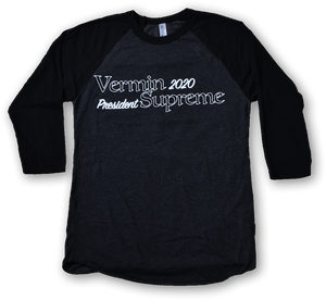 VERMIN SUPREME - AMERICAN APPAREL RAGLAN (WITH TIE DYED VARIATION)